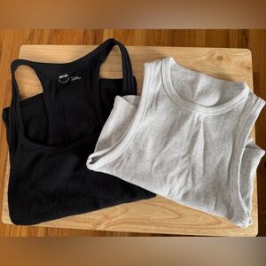 Aerie Gray Ribbed Tank Top